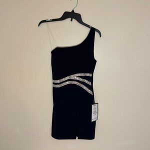 Black Party Dress with Sequins. Size X-Small Women’s